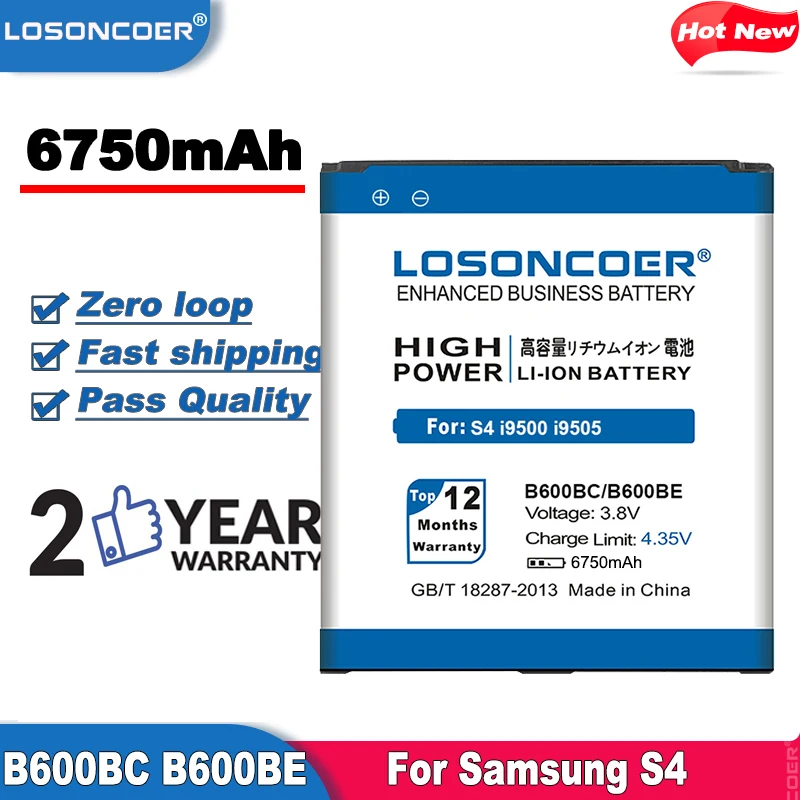 6750mAh B600BC B600BE Phone Battery For Samsung S4 i9502 i9508 i9505 i959 i9506 i9500 Grand 2 G7100 Active i9295 | Мобильные