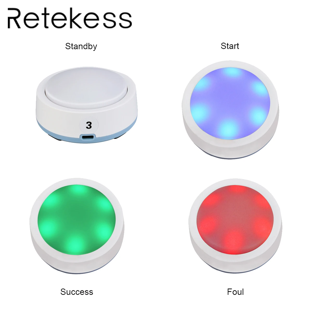 Retekess TM101 Беспроводная кнопка вызова Ответ зуммер для интеллектуального ответственного управления знанием и дебатами вызов зуммер