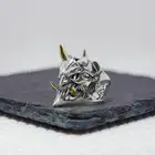 Мужской классический ретро властный зеленый лицо Призрак зубы хипстер череп креативный панк подарок ювелирные изделия