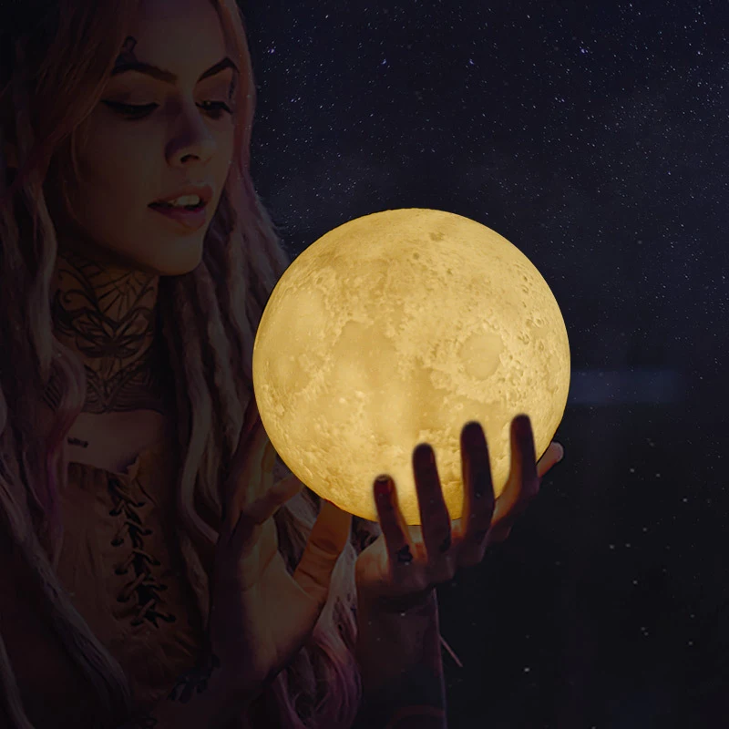 

Moon Lamp Kids Night Light LED 3D Star Moon Light Smart Bluetooth Speakers Remote Touch Control Birthday Gift for Baby Girl Boy