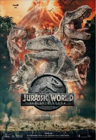 

Jurassic World: Fallen Kingdom 2018 Special Edition SILK POSTER Wall painting 24x36inch