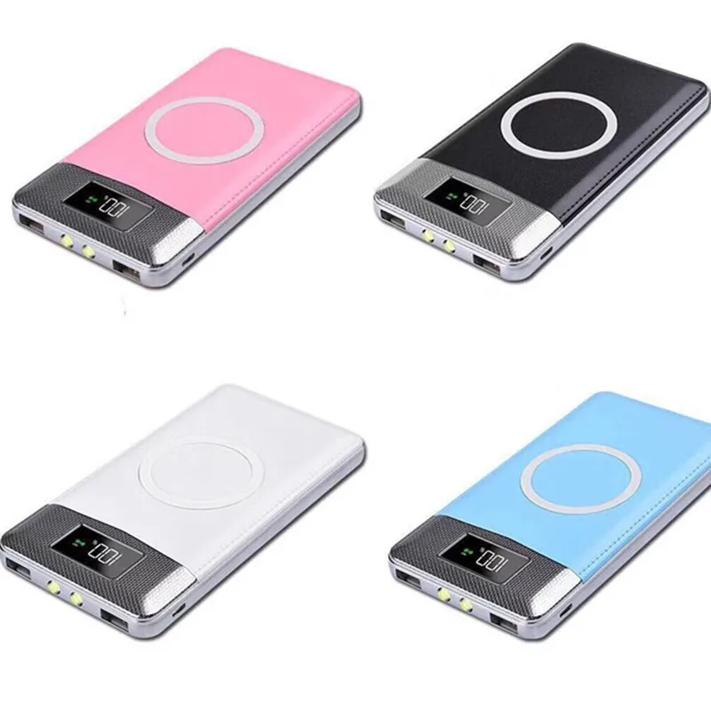 Топ 30000mAh QI Беспроводное зарядное устройство Внешний аккумулятор для iPhone Samsung