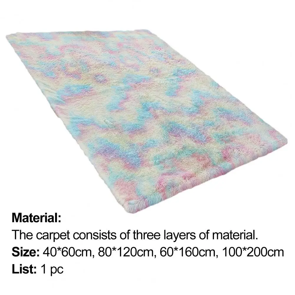 

50% Dropshipping!!Carpet Fluffy Anti-slip Polyester Fiber Rectangular Floor Rug for Home