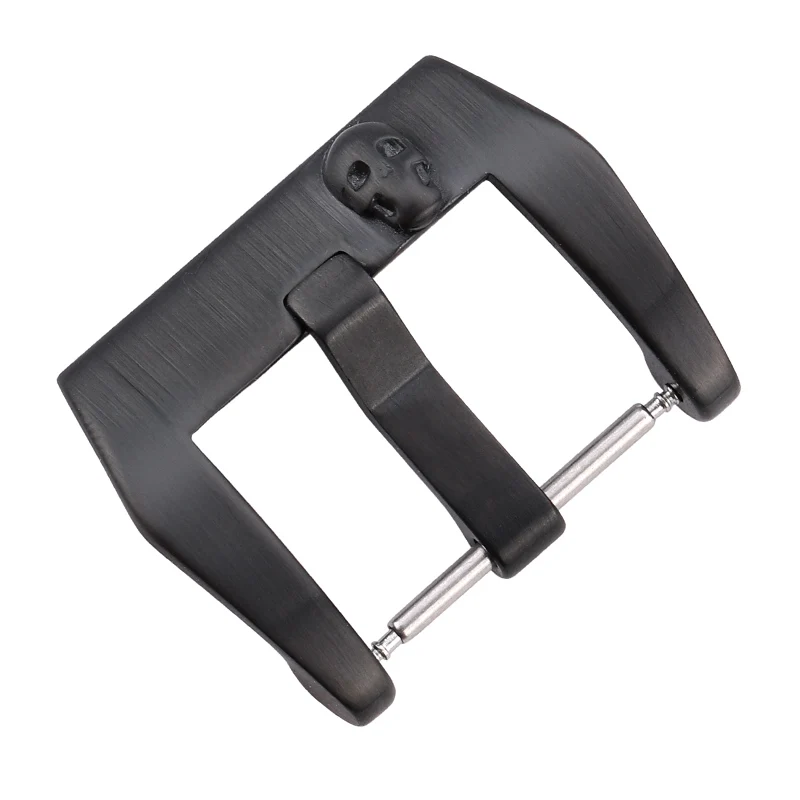 Skull Watch Clasp 18mm 20mm 22mm 24mm Silver Stainless Steel Brushed Watch Accessories Watchbands Strap Pin Buckle