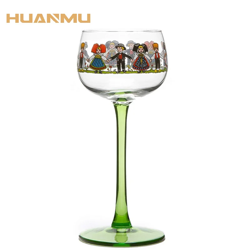 

Kids Doll Printed Beer Cocktail Glass Wine Goblet Bar Party Wedding Wine Glasses Cup Christmas Gift Bar Decorating Drinkware New