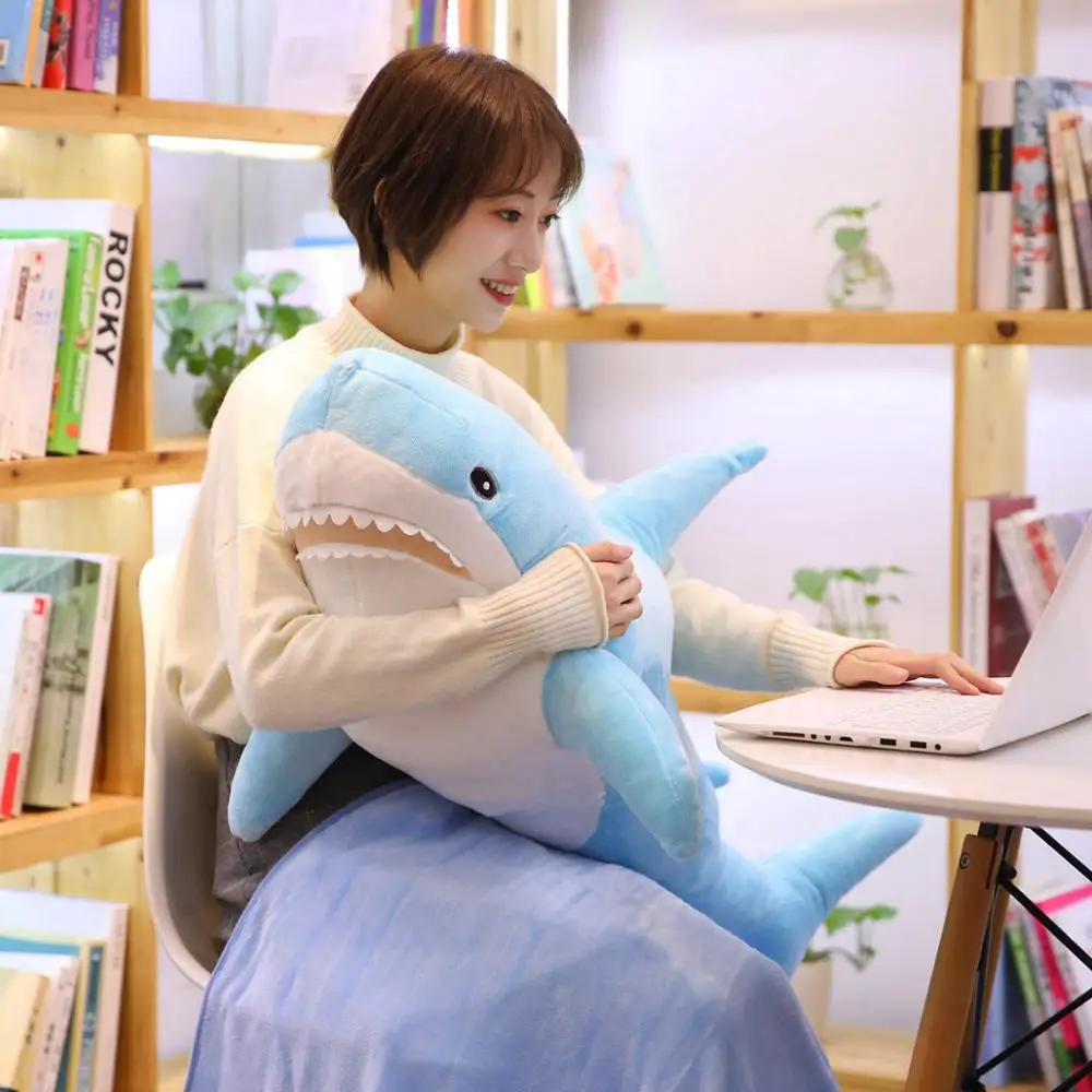 

45-140cm Giant Plush Shark From Russia Shark Plush Toys Stuffed Dolls Soft Animal Pillow Kids Baby Toys for Girl Birthday Gift