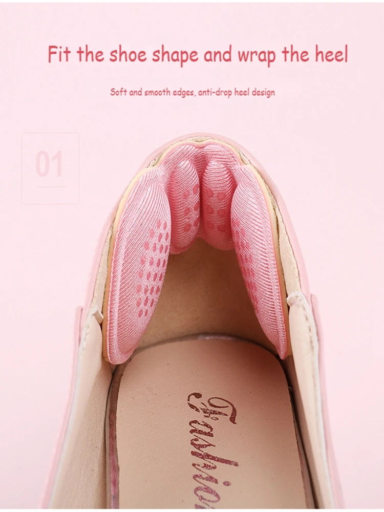 1 Pairs Heel Insoles Pads for Women High Heel Shoes Adhesive Liner Grip Heels Protector Sticker Foot Pain Relief Care Insert Pad