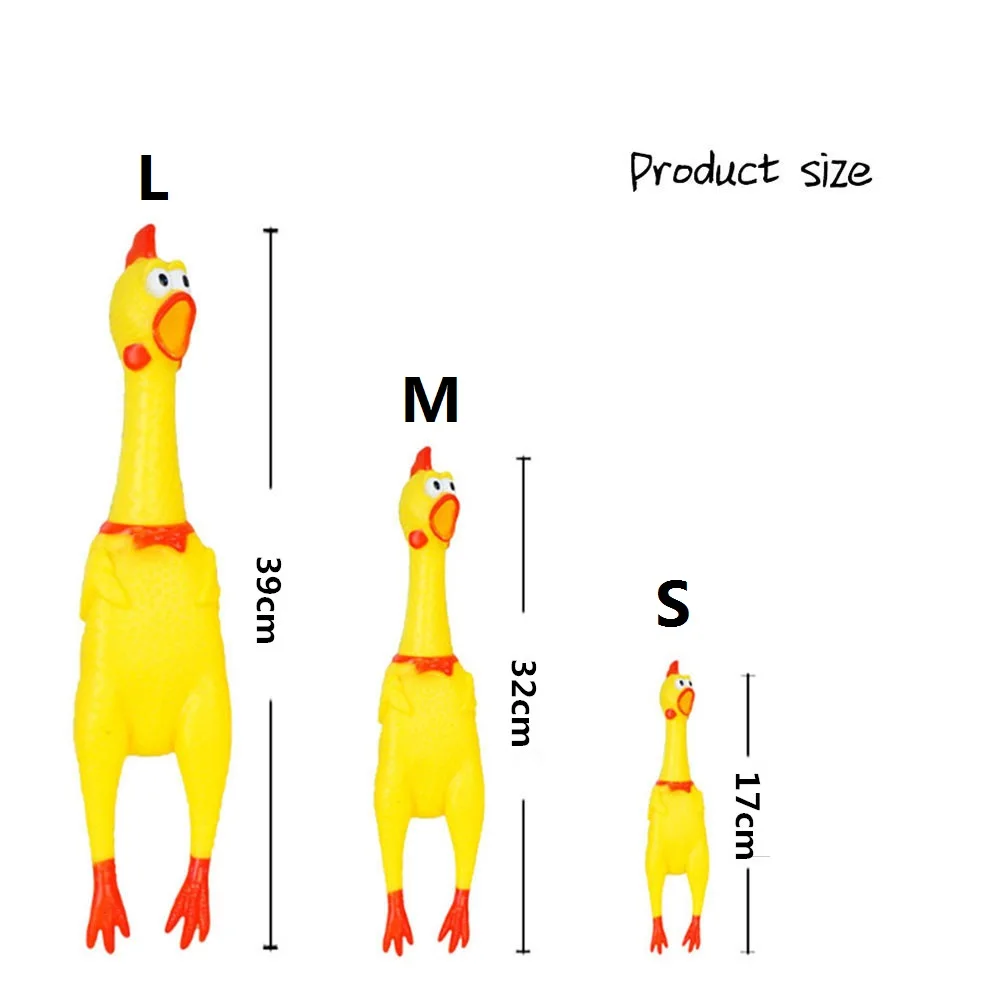 Игрушка для питомцев кричащая курица со звуком сжатие детей и кошек сверхпрочная