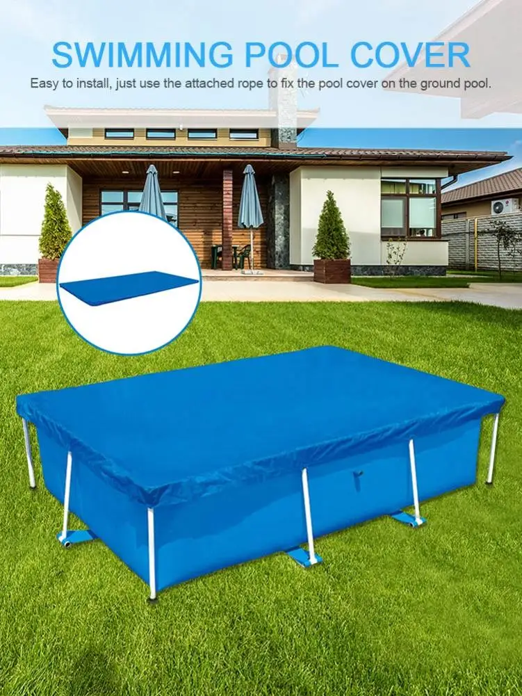 

2 Size Swimming Pool Cover Solar Tarpaulin Swimming Pool Protection Cover Heat Insulation Film For Outdoor Pool Accessories