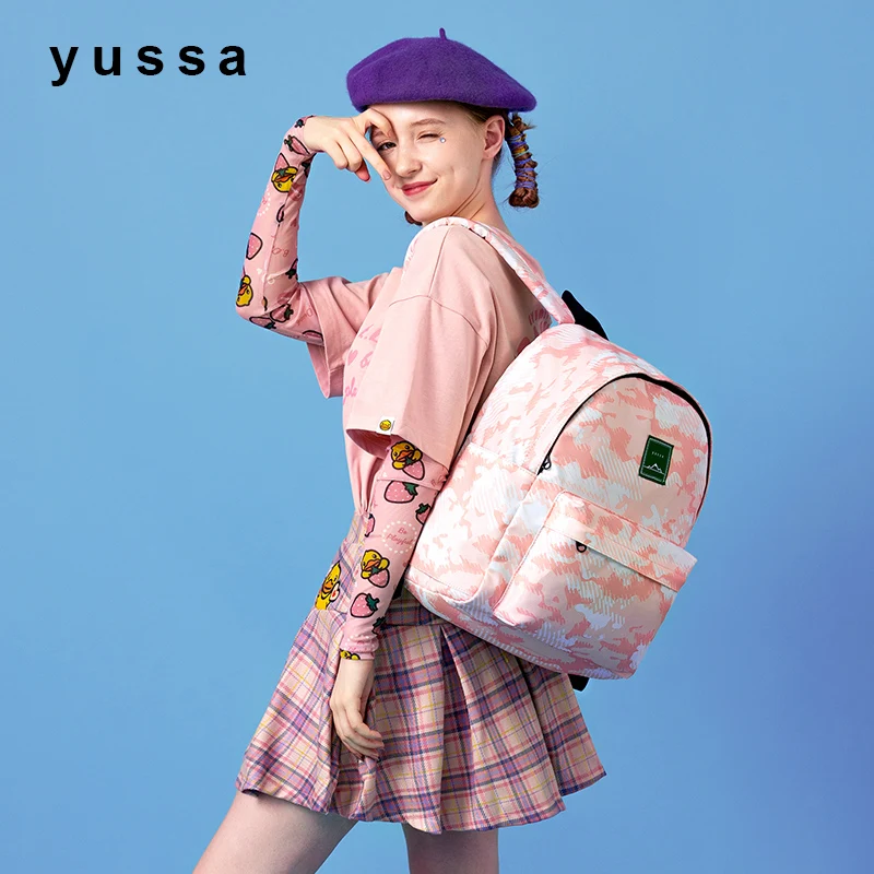 14-дюймовый рюкзак для ноутбука Женский Водонепроницаемый Школьный из полиэстера