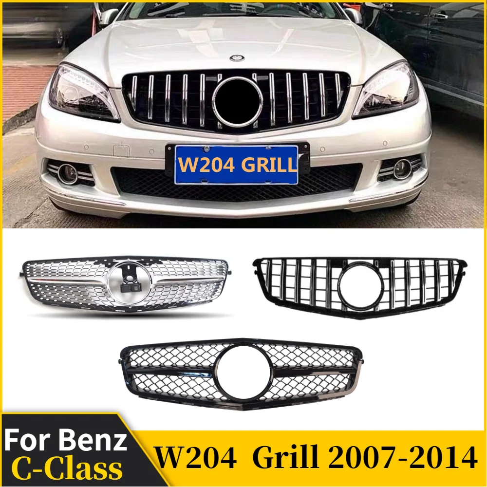 Решетка для переднего бампера Mercedes Benz C Class W204 2007 2014 C180 C200 C250 C300 C350|Гоночные