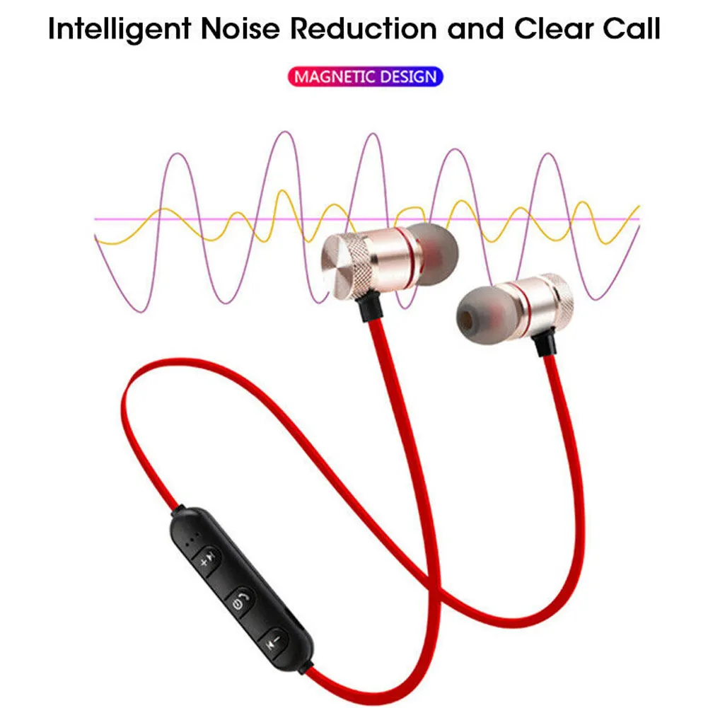 Высококачественные Bluetooth спортивные наушники магнитные для бега гарнитура с