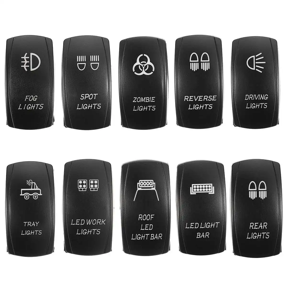 

12V 24V Car Boat LED Rocker Switch Button Orange LED Light Rocker Switches For Truck Trailer Marine