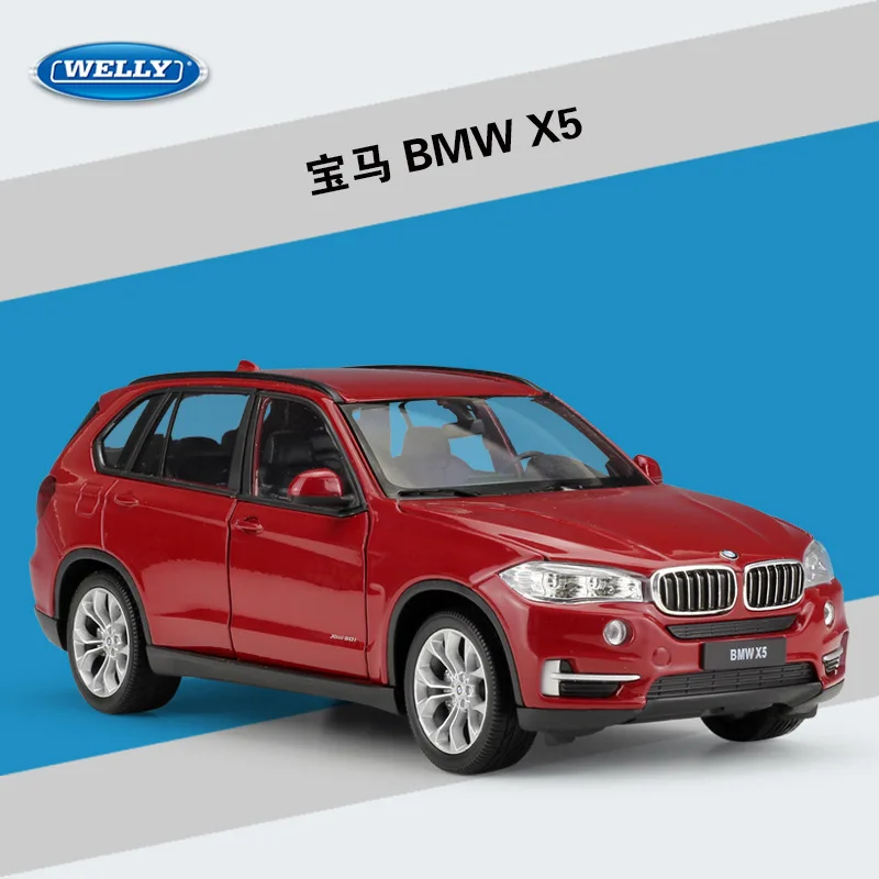 Высокая имитация WELLY 1:24 модель Классический литой автомобиль BMWX5 внедорожник