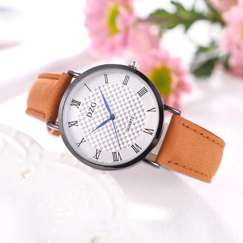 Часы женские кварцевые в стиле ретро с кожаным ремешком|Женские наручные часы| |