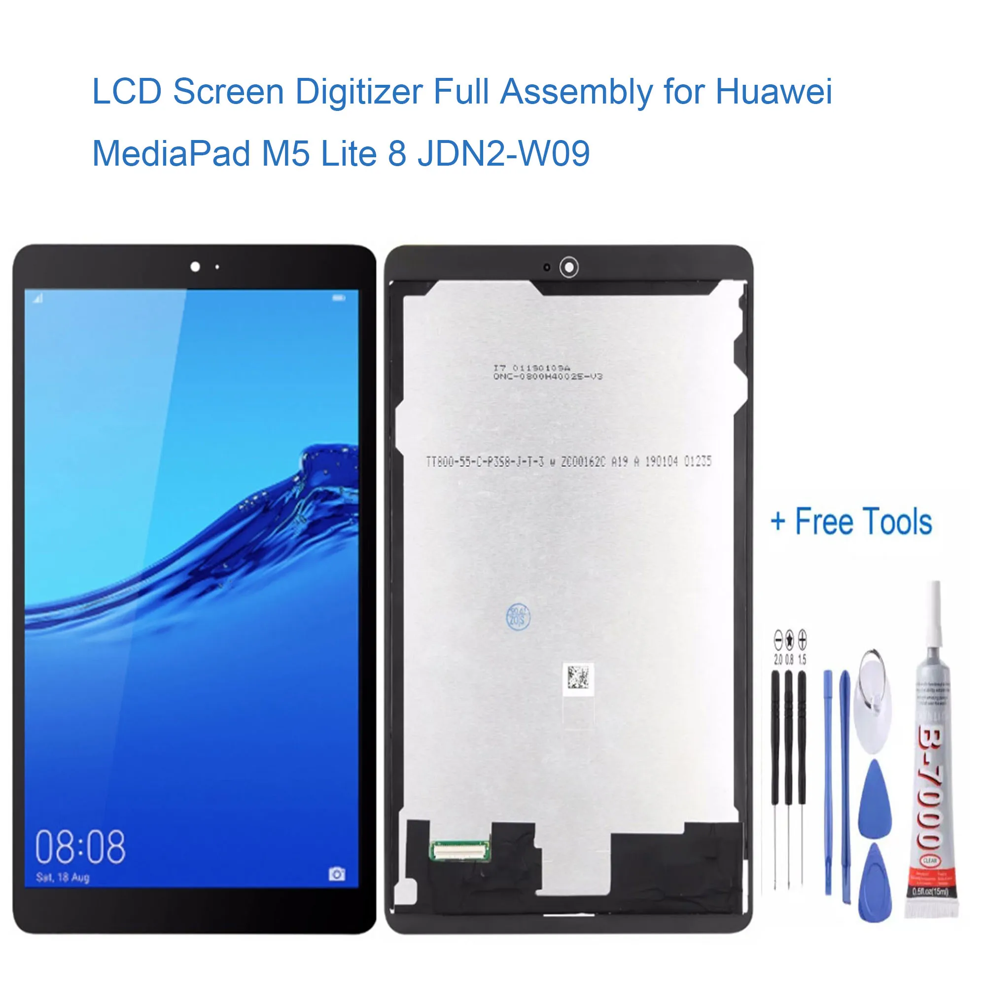 

Display LCD Screen and Digitizer Full Assembly for Huawei MediaPad M5 Lite 8 JDN2-W09 Free Tools