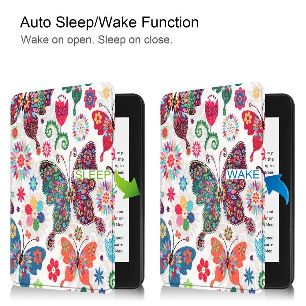 Для Amazon Kindle Paperwhite 2018 флип умный милый узор из искусственной кожи чехол для защиты