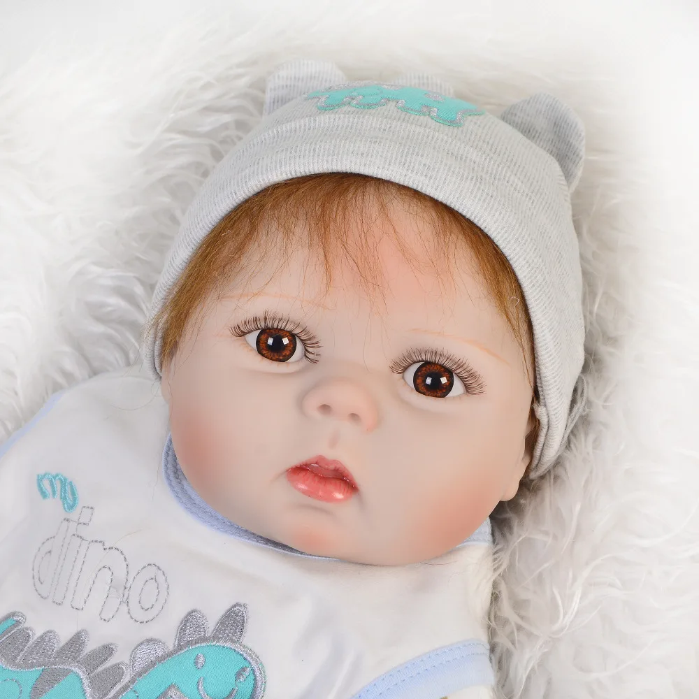 Кукла новорожденная силиконовая полноразмерная младенец с белой кожей для