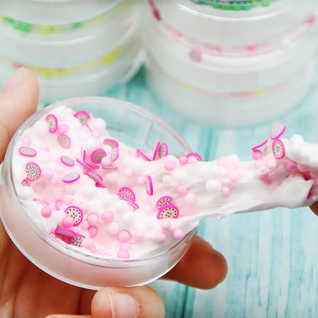 

60ml Squishies Clay Slime Fluffy Fruit Cloud Slime Putty Scented Stress Kids Clay Slime Fluffy Big Box Juguete Antiestres 2021