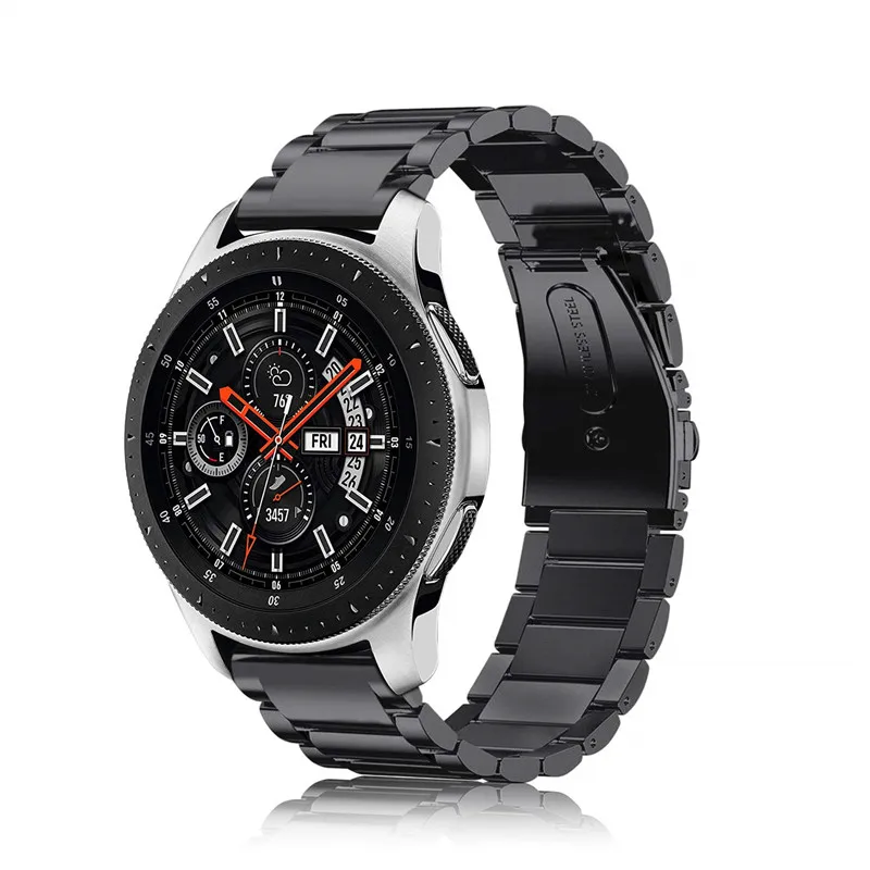 Для samsung galaxy watch active 20 мм Твердый металлический браслет из нержавеющей стали ремешок для galaxy watch active 2 40 мм 44 мм