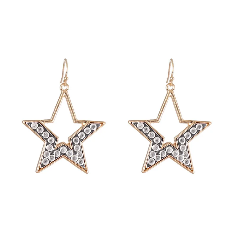 frame star earrings hollow out dangle earrings hot brand statement women fashion earrigns free global shipping