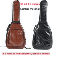 Acoustic Guitar Bag Case Artificial Leather 36 39 40 41 Inches Thicken Waterproof Black Brown Backpack Accessories Gig Guitarra