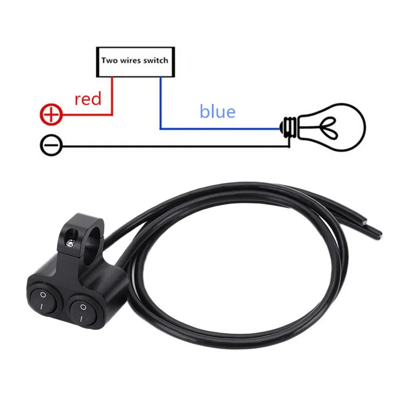 12 В мотоциклетный Двухкнопочный переключатель кнопка включения выключения ATV 7/8