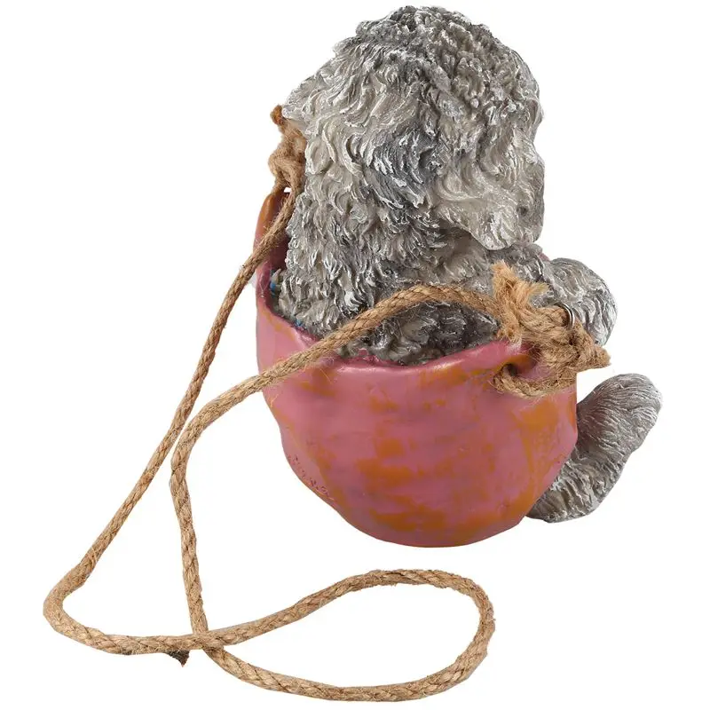 Имитация качели Тедди из смолы подвесное украшение Ландшафтная Скульптура