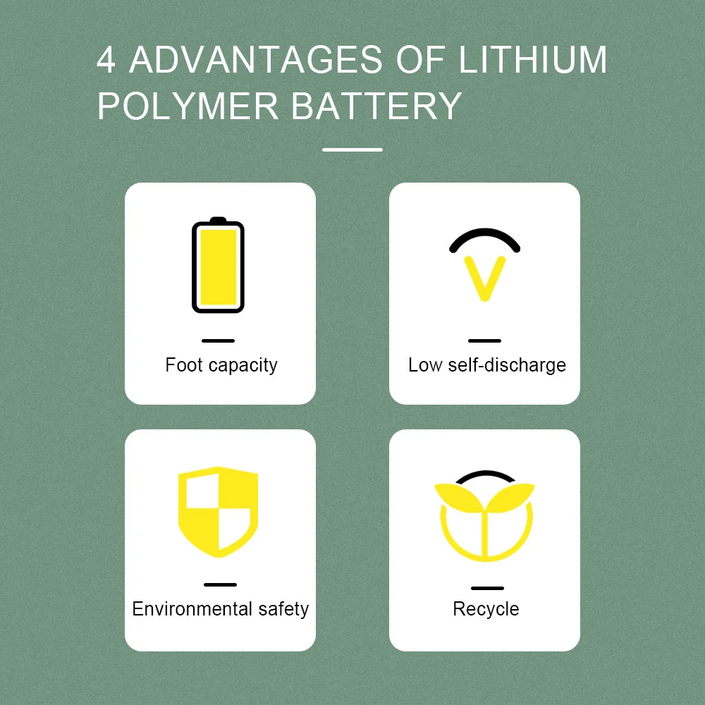 1PC 1260100 10000mah Lipo Cells 3.7V Lithium Polymer Rechargeable Battery High Capacity For Power Bank Table E-book DVD GPS Toys |