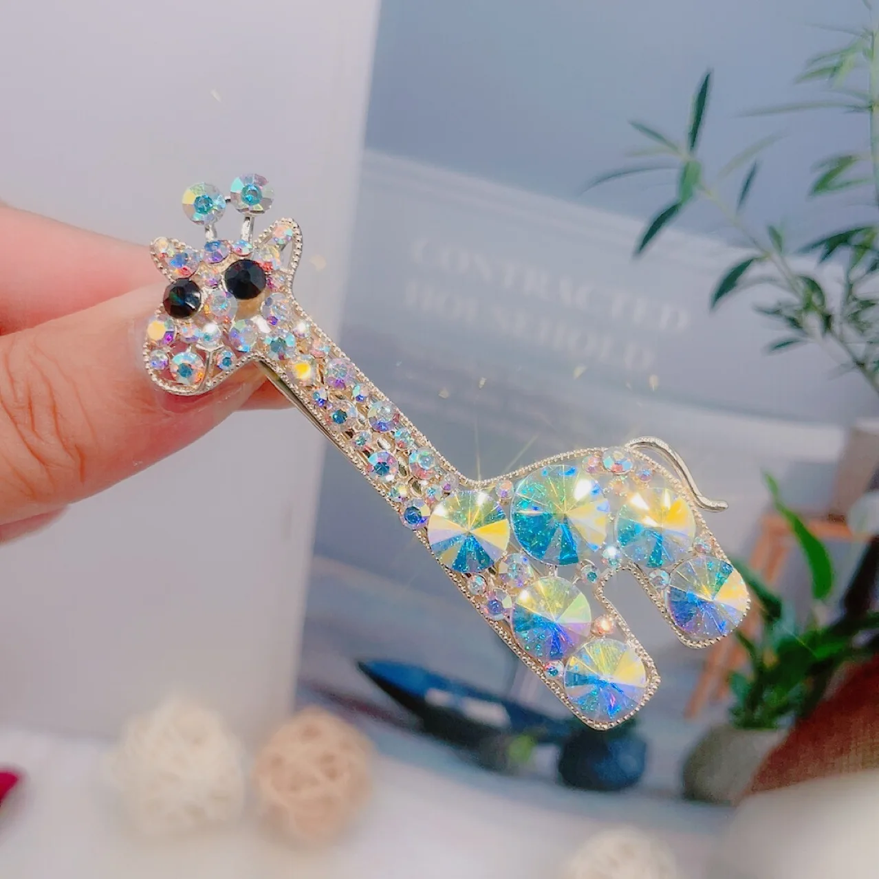 

new hair hairpin fawn paragraphs contracted temperament edge clip horsetail hair clip hair crystal duck clip