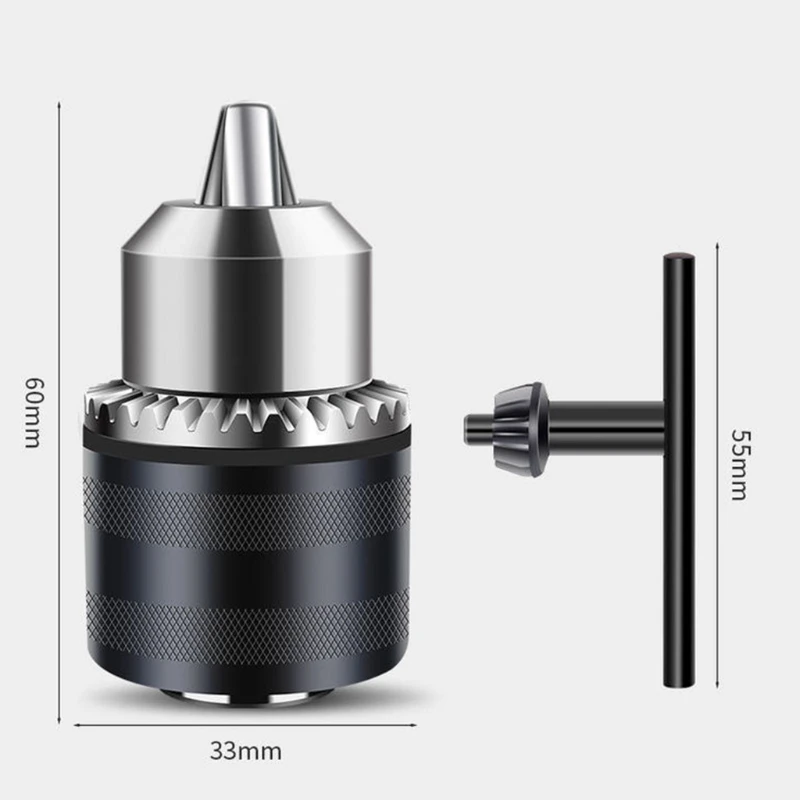 

Electric Grinding Chuck Multi-functional Three-jaw Mini Drill Chuck Adapter Clamping Range 1.5-10 mm M10Thread