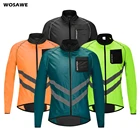 Мужская велосипедная куртка WOSAWE, многофункциональная непродуваемая быстросохнущая ветрозащитная куртка-дождевик из Джерси для езды на горном велосипеде