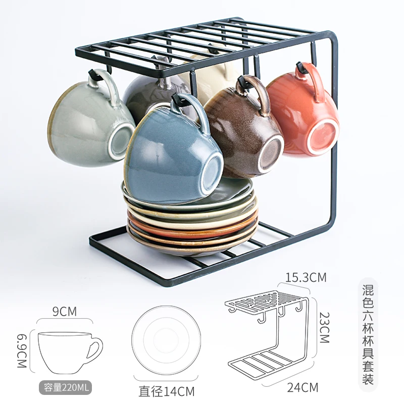 

Nordic Luxury Ceramic Coffee Cup Modern Art Creativity Home Minimalist Coffee Cup Saucer Set High Quality Caneca Mugs BC50BD