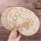 Деревянная маятниковая доска со звездами, солнцем и Луной для гадания, доска для сообщений, деревянная карвенная доска, металлическое украшение алтаря