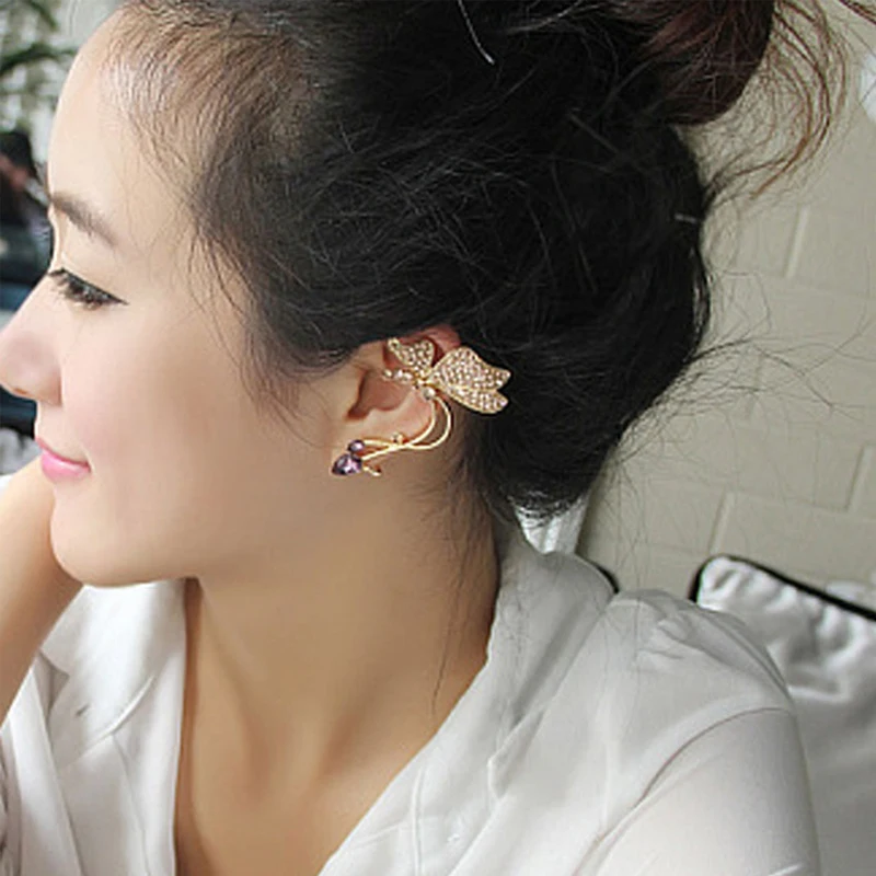 Женские Новые корейские серьги 2021 серьги-клипсы для ушей в виде бабочки орла