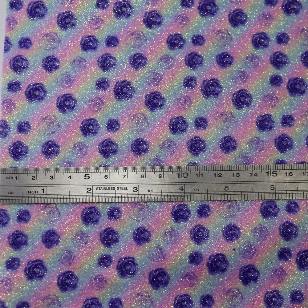 30 см x 134 рулон с принтом розы из тонкой блестящей ткани кожа для сережек бантов