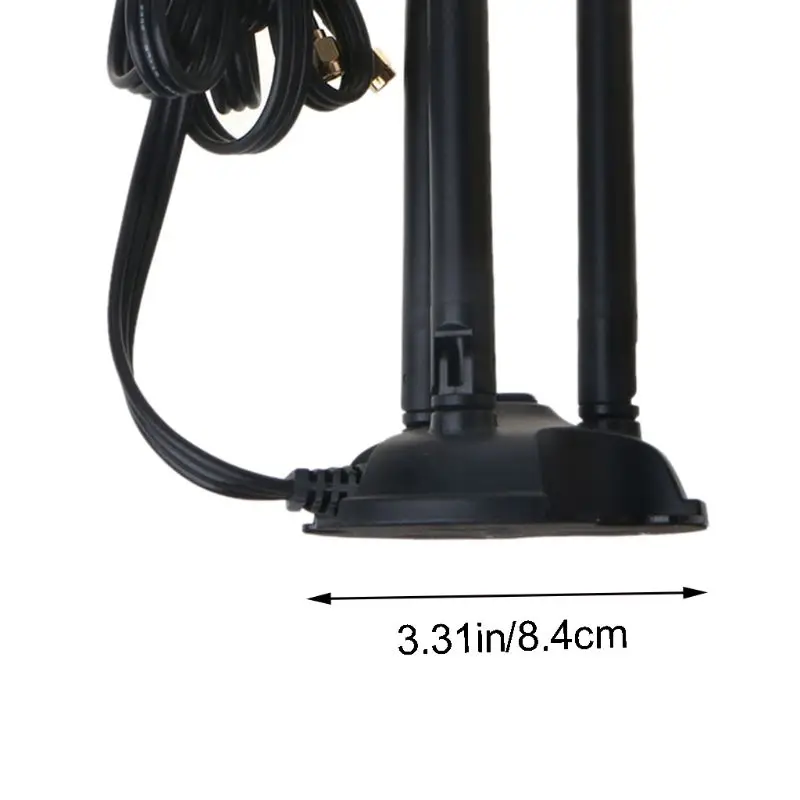 

2021 New WiFi Antenna RP-SMA Dual Band 2.4GHz 5.8GHz Base for Wireless Cards Adapter