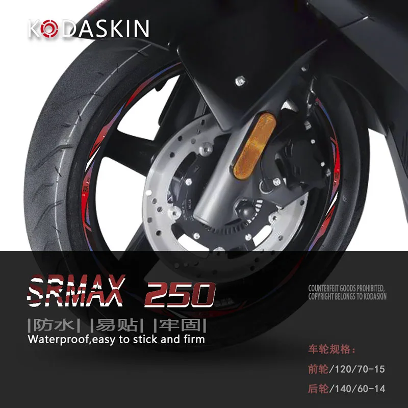 

Koaskin Wheel Rim Motor Stickers Tries Wheel Decals Stickers Motorcycles Accessories For APRILIA SR MAX250 srmax250