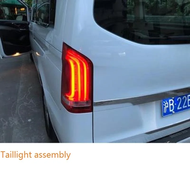 MODEL F Ходовые авто автомобили внешний боковой указатель поворота аксессуары светодиодные Drl фары Задние Автомобильные фары в сборе для Mercedes Benz Vito - Цвет: MODEL F