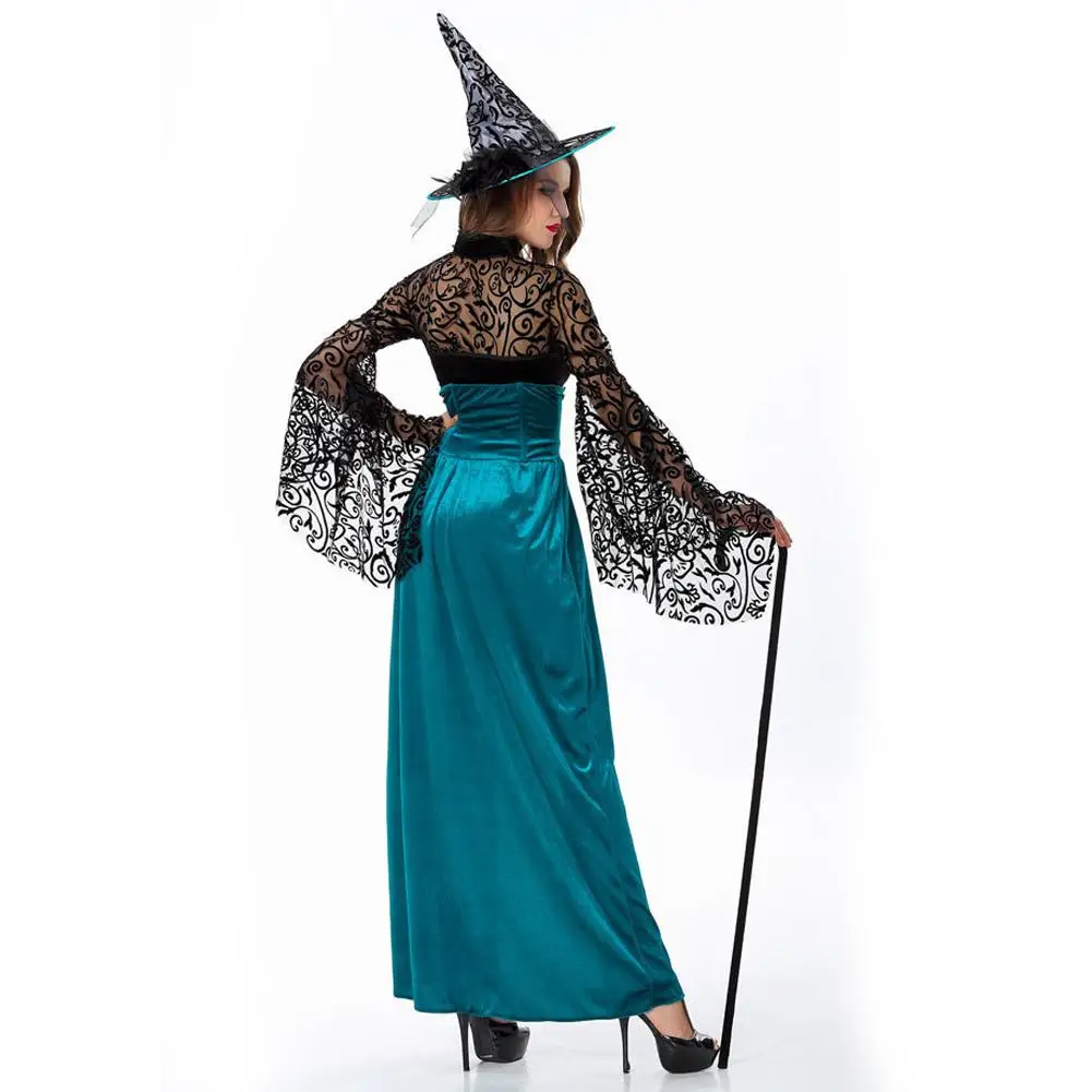 Female Halloween Dress Witch Costume for Women Sexy Swallow Tail Braces Dresses Hat Carnival Masquerade Party Costumes Suit |