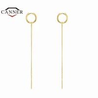 canner gold color luxury 925 sterling silver chain pendant drop earrings for women dangle piercing earring jewelry pendientes