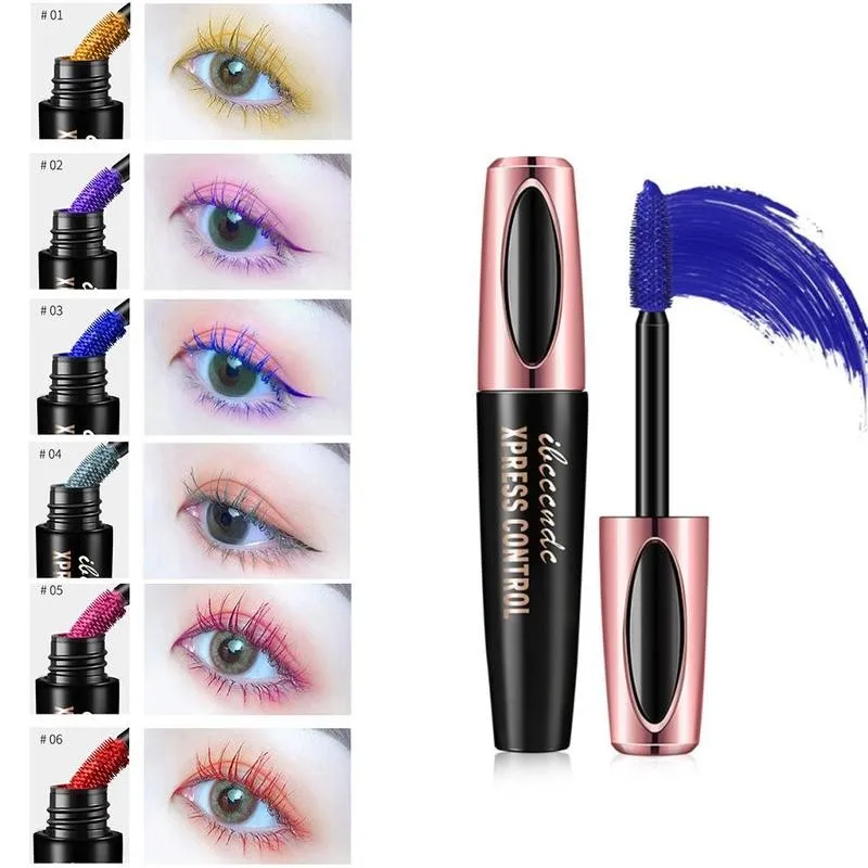 

6 Colors 4D Fiber Mascara Long Eyelash Curling Lengthening Mascara Waterproof Sweatproof Long Lasting Lash Makeup Eye Cosmetic