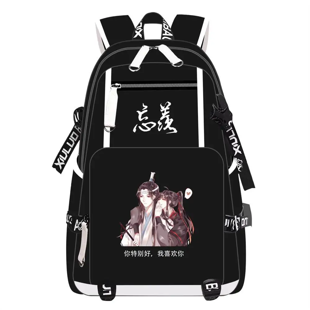 Mo Dao Zu Shi Grandmaster of Demonic Cultivation Wei Wuxian Lan Wangji Cosplay Backpack School Shoulder Bag Travel Rucksack