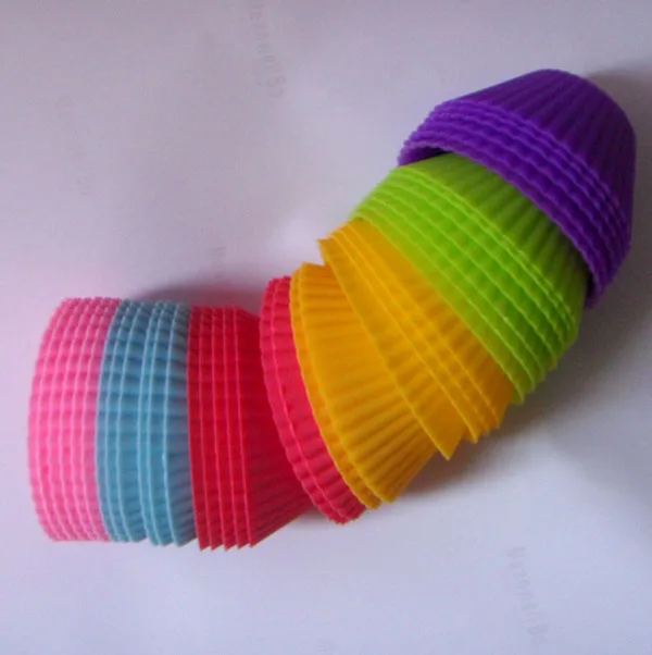 Бесплатная доставка 5 шт Мягкие силиконовые круглые чашки для тортов 7x4x3 2 см