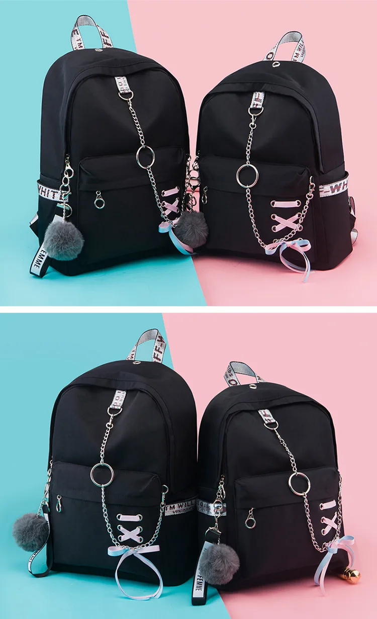 Рюкзак женский для студентов колледжа Harajuku кампус для студентов средней школы водонепроницаемые дорожные сумки для ноутбуков на молнии в консервативном стиле