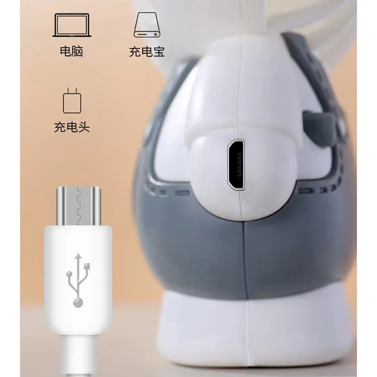 

Portable Personal Handheld Fans Pig Silent USB Cute Desktop Small Handheld Fans Student Vintage Evantail Cooling Product DM50HF