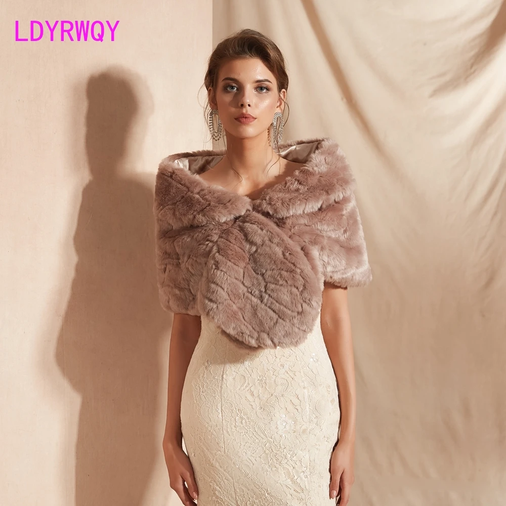 

Зима 2021, модное меховое пальто в европейском и американском стиле, шаль из меха норки