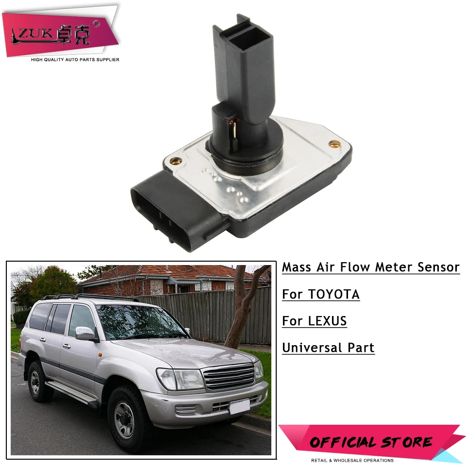 Датчик расхода воздуха ZUK Mass MAF для Toyota LAND CRUISER 100 HILUX 4runner TUNDRA SEQUOIQ LEXUS LX470 GX470 22204