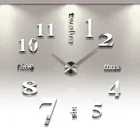 3D настенные часы, зеркальная настенная наклейка, съемная самоклеящаяся художественная наклейка, настенные часы, украшение для дома, гостиной, Кварцевая игла