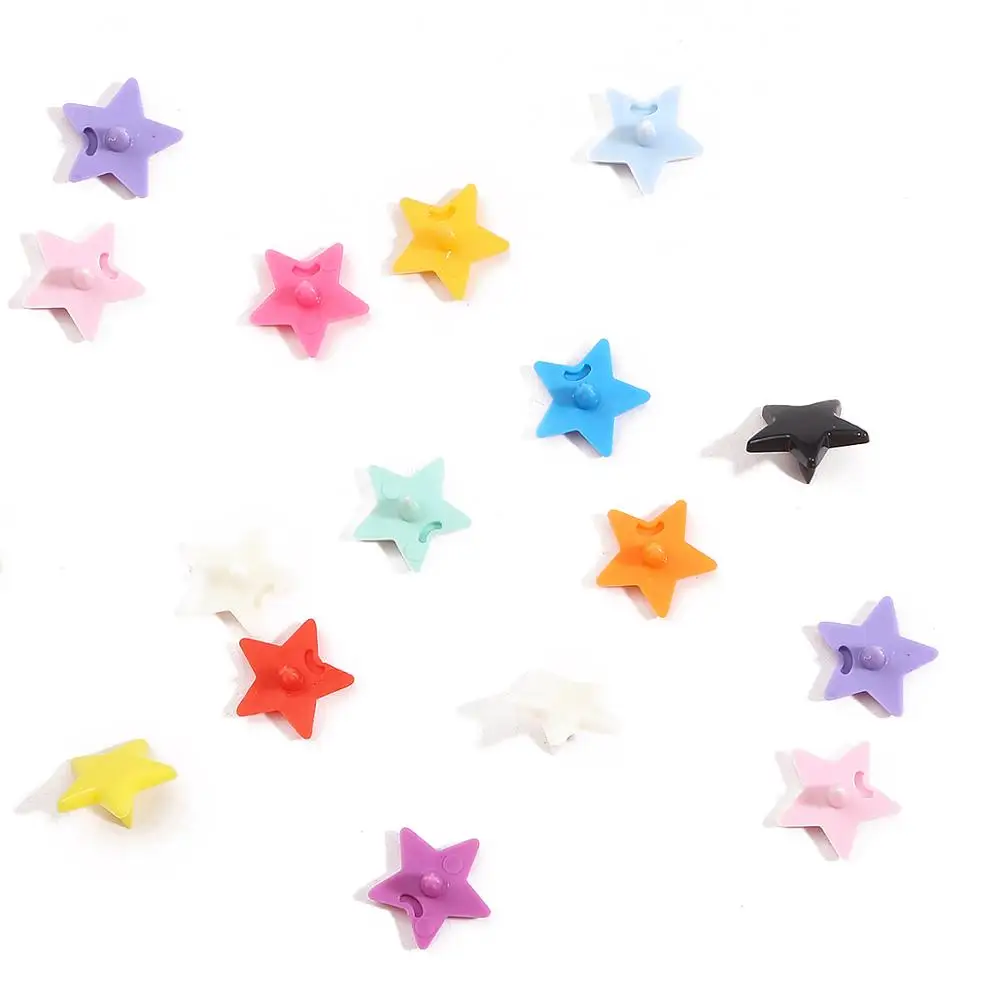 10 Sets Plastic 12MM Snap Buttons Star Heart Shape T5 Fastener For Baby Clothes Press Buckle Diy Crafts Garment Accessories | Дом и сад